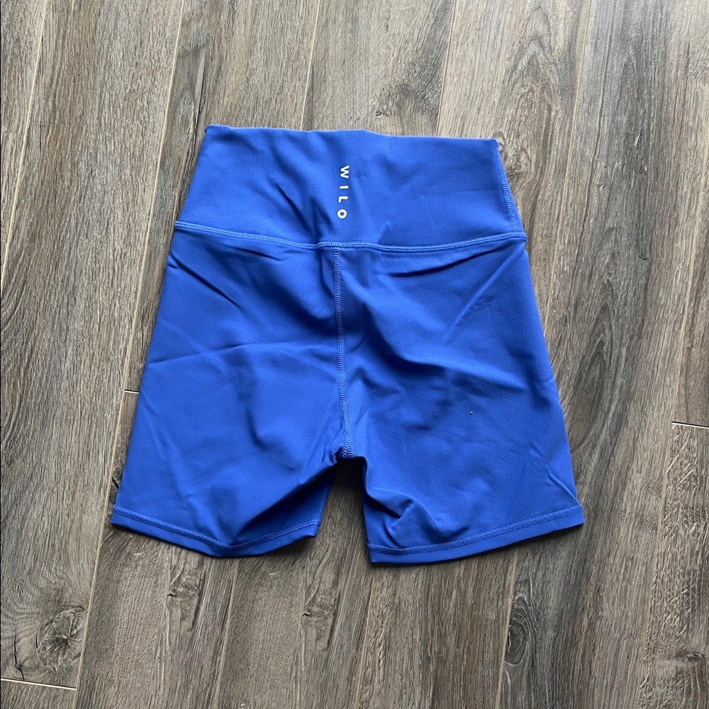 NWT Wilo Royal Blue High-Waisted Ribbed Shorts